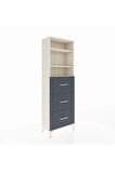 Arges Dolap 3 Raflı 3 Çekmeceli 60x30x182 Aytaşı-Antrasit