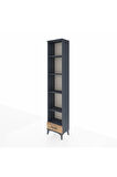 Arges Dolap 5 Raflı Tek Çekmeceli 44x30x221 Antrasit-Çam