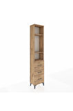 Arges Dolap 3 Raflı 3 Çekmeceli 44x30x221 Çam-Çam