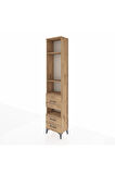 Arges Dolap 4 Raflı 3 Çekmeceli 44x30x221 Çam-Çam