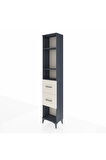 Arges Dolap 3 Raflı 2 Çekmeceli 44x30x221 Antrasit-Aytaşı