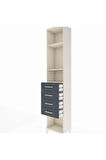 Arges Dolap 3 Raflı 4 Çekmeceli 44x30x221 Aytaşı-Antrasit