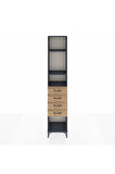 Arges Dolap 3 Raflı 4 Çekmeceli 44x30x221 Antrasit-Çam