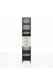 Arges Dolap 4 Raflı 3 Çekmeceli 44x30x221 Antrasit-Aytaşı