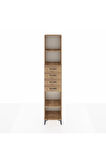 Arges Dolap 3 Raflı 4 Çekmeceli 44x30x221 Çam-Çam