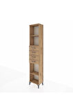 Arges Dolap 3 Raflı 4 Çekmeceli 44x30x221 Çam-Çam