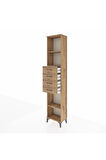 Arges Dolap 3 Raflı 4 Çekmeceli 44x30x221 Çam-Çam