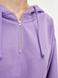 Düz Uzun Kollu Kadın Hoodie
