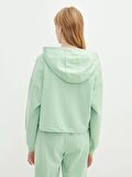 Baskılı Uzun Kollu Kadın Hoodie