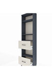 Arges Dolap 4 Raflı 2 Çekmeceli 60x30x221 Antrasit-Aytaşı