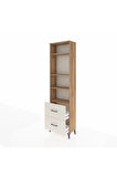 Arges Dolap 4 Raflı 2 Çekmeceli 60x30x221 Çam-Aytaşı