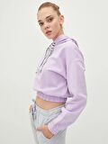 Düz Uzun Kollu Kadın Hoodie