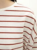 Bisiklet Yaka Çizgili Uzun Kollu Oversize Kadın Sweatshirt