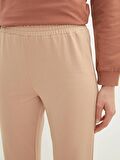 Kadın Beli Lastikli Düz Jogger Eşofman Altı