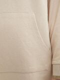 Kapüşonlu Düz Uzun Kollu Oversize Kadın Sweatshirt Tunik
