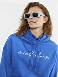Baskılı Uzun Kollu Kadın Hoodie