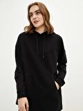 Düz Uzun Kollu Kadın Hoodie