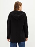 Düz Uzun Kollu Kadın Hoodie