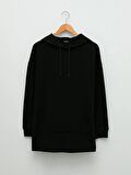 Düz Uzun Kollu Kadın Hoodie