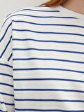 Bisiklet Yaka Çizgili Uzun Kollu Kadın Sweatshirt