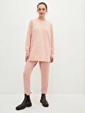 Bisiklet Yaka Düz Oversize Kadın Sweatshirt Tunik
