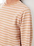 Bisiklet Yaka Çizgili Uzun Kollu Kadın Sweatshirt Tunik