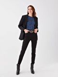 Slim Fit Cep Detaylı Gabardin Kadın Pantolon