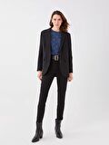 Slim Fit Cep Detaylı Gabardin Kadın Pantolon