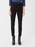 Slim Fit Cep Detaylı Gabardin Kadın Pantolon