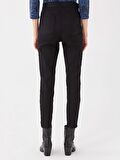 Slim Fit Cep Detaylı Gabardin Kadın Pantolon