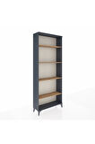 Arges Dolap 4 Raflı 88x30x221 Antrasit-Çam