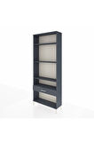 Arges Dolap 4 Raflı Tek Çekmeceli 88x30x221 Antrasit-Antrasit