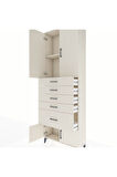 Arges Dolap 2 Raflı 5 Çekmeceli 4 Kapaklı 88x30x243 Aytaşı-Aytaşı