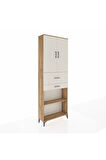 Arges Dolap 4 Raflı 2 Çekmeceli 2 Kapaklı 88x30x243 Çam-Aytaşı
