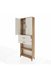 Arges Dolap 4 Raflı 2 Çekmeceli 2 Kapaklı 88x30x243 Çam-Aytaşı