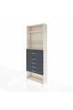 Arges Dolap 3 Raflı 5 Çekmeceli 88x30x243 Aytaşı-Antrasit