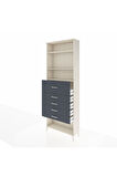 Arges Dolap 3 Raflı 5 Çekmeceli 88x30x243 Aytaşı-Antrasit