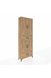 Arges Dolap 5 Raflı 2 Çekmeceli 4 Kapaklı 88x30x243 Çam-Çam