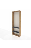 Arges Dolap 2 Raflı Tek Askılı 88x30x243 Çam-Antrasit