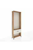 Arges Dolap Tek Raflı Tek Çekmeceli Tek Askılı 88x30x243 Çam-Aytaşı