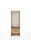 Arges Dolap Tek Raflı Tek Çekmeceli Tek Askılı 88x30x243 Çam-Çam
