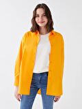 Düz Uzun Kollu Kadın Oversize Gömlek