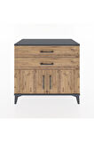 Hyperion Şifonyer 2 Çekmeceli 2 Kapaklı 88x44x80 Antrasit-Çam