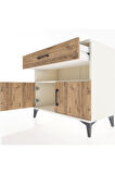 Hyperion Şifonyer Tek Raflı Tek Çekmeceli 2 Kapaklı 88x44x80 Aytaşı-Çam