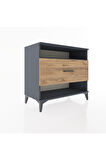 Hyperion Şifonyer Tek Raflı Tek Çekmeceli 88x44x80 Antrasit-Çam