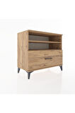 Hyperion Şifonyer 2 Raflı Tek Çekmeceli 88x44x80 Çam-Çam