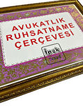 Avukatlık Ruhsat Çerçevesi - 33x48 - Hakiki Camlı Ruhsatname Çerçevesi