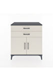 Hyperion Şifonyer 2 Raflı 2 Çekmeceli 2 Kapaklı 88x44x96 Antrasit-Aytaşı