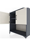 Hyperion Şifonyer 2 Raflı 2 Kapaklı 88x44x96 Antrasit-Aytaşı