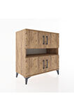 Hyperion Şifonyer 2 Raflı 4 Kapaklı 88x44x96 Çam-Çam
